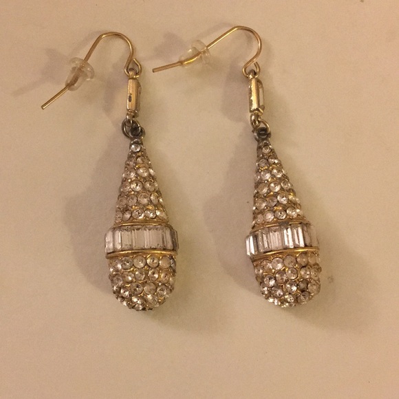 Ben-Amun Jewelry - Ben Amun Art Deco Gold Crystal Earrings